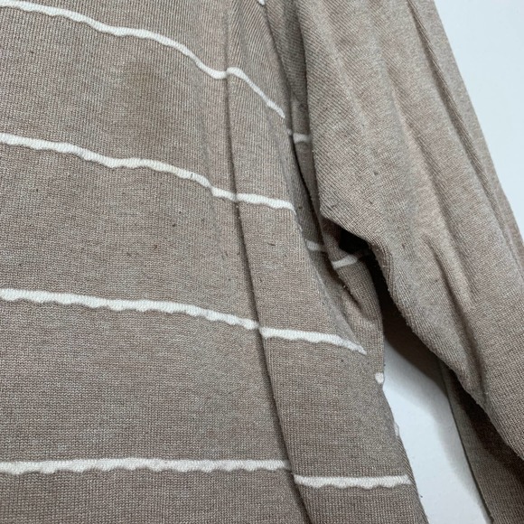 3/$20 AVENUE plus size brown striped ruched side lightweight sweater SZ 22/24 - Picture 7 of 7